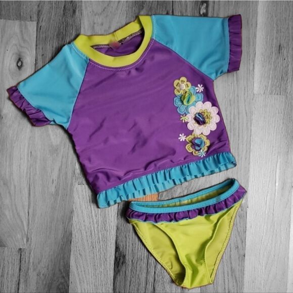 Rugged Bear Tankini/ Rash Guard w/ Bikini Bottoms - Picture 1 of 7